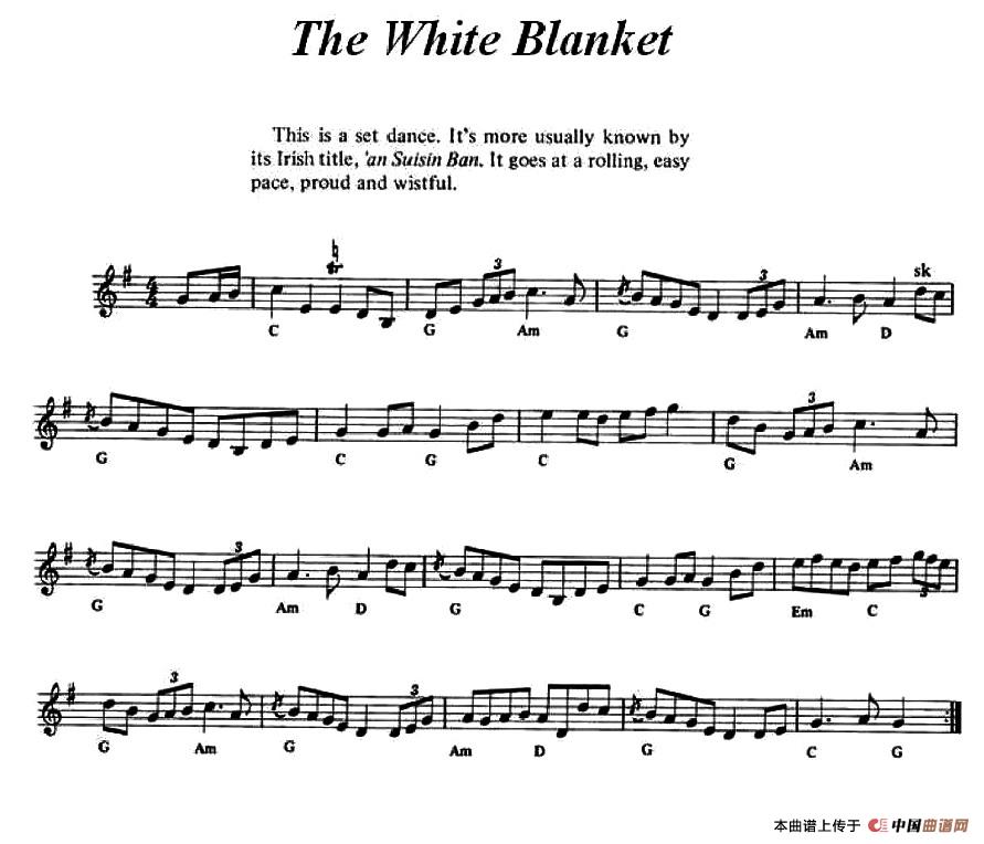 The White Blanket（爱尔兰民歌）小提琴谱