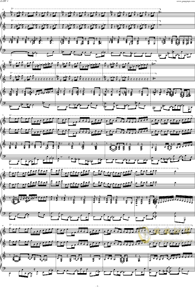 Bossa卡农【四手连弹】钢琴谱