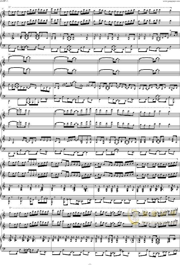 Bossa卡农【四手连弹】钢琴谱