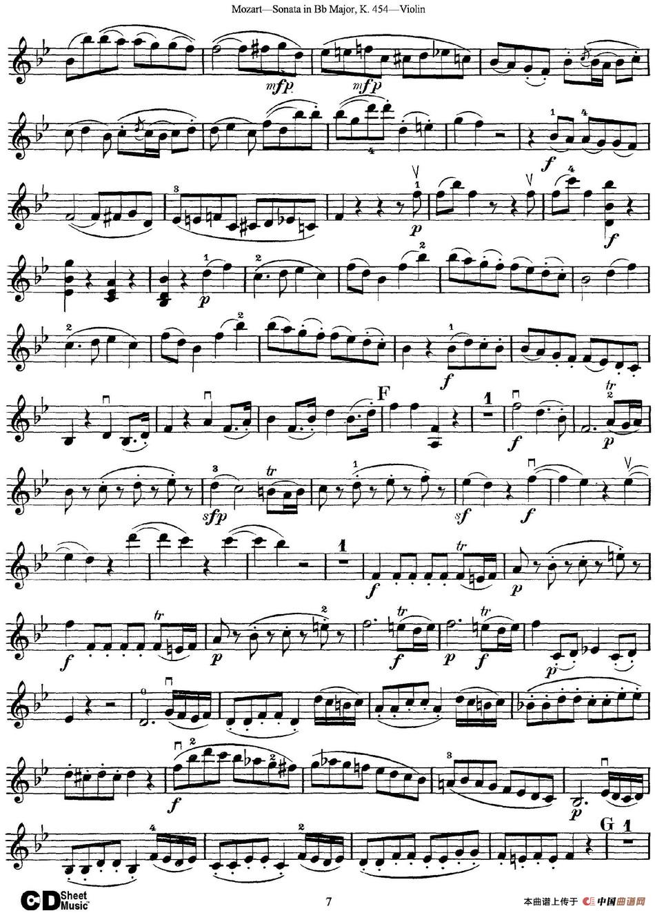 Violin Sonata in Bb Major K.454