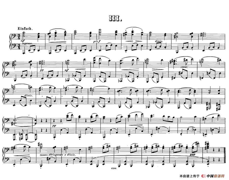 12 Waltzes Op.59 4 Hands（12首圆舞曲·四手联弹·Ⅲ）