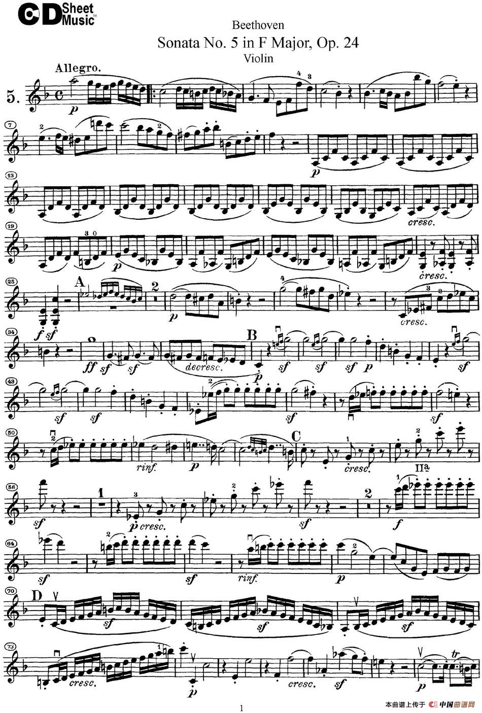 Violin Sonata No.5 in F Major Op.24_2