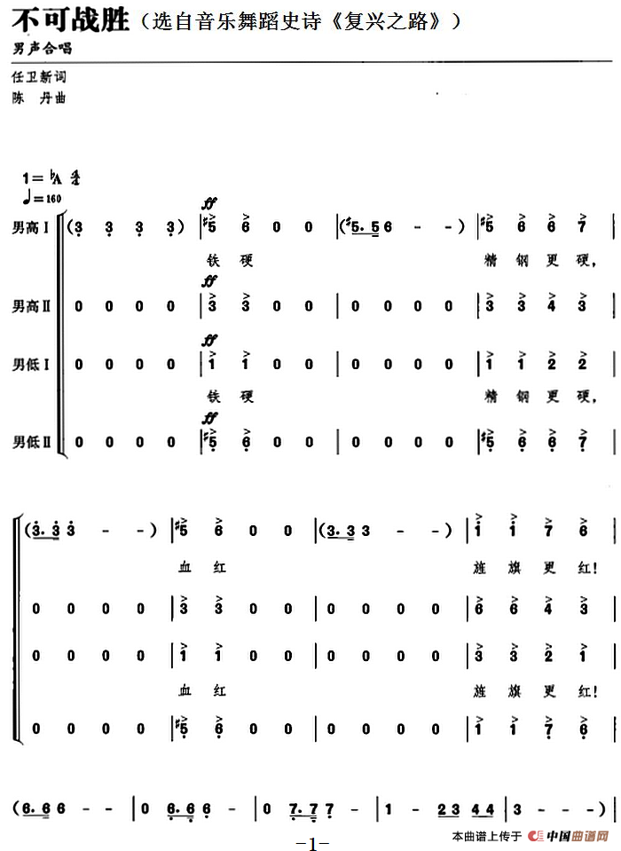不可战胜（选自音乐舞蹈史诗《复兴之路》）