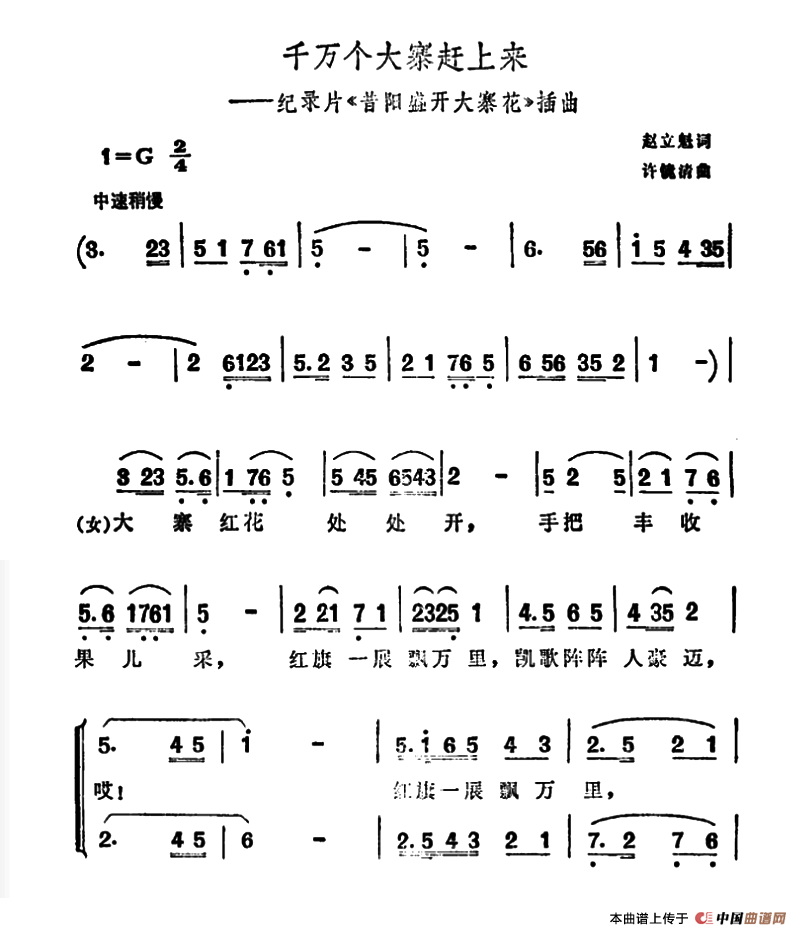 千万个大寨赶上来（纪录片《昔阳盛开大寨花》