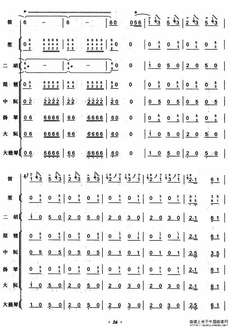 枣园春色（笛子+伴奏总谱）