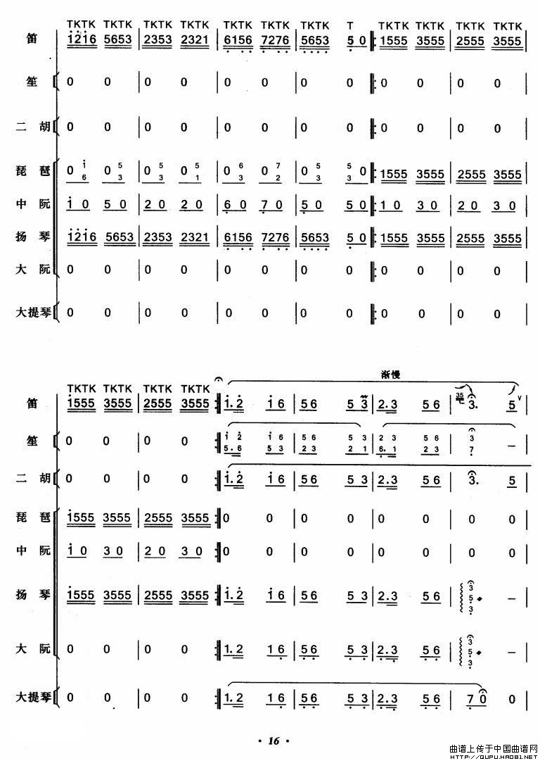 枣园春色（笛子+伴奏总谱）