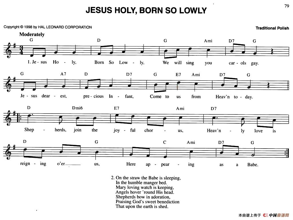 JESUS HOLY,BORN SO LOWLY