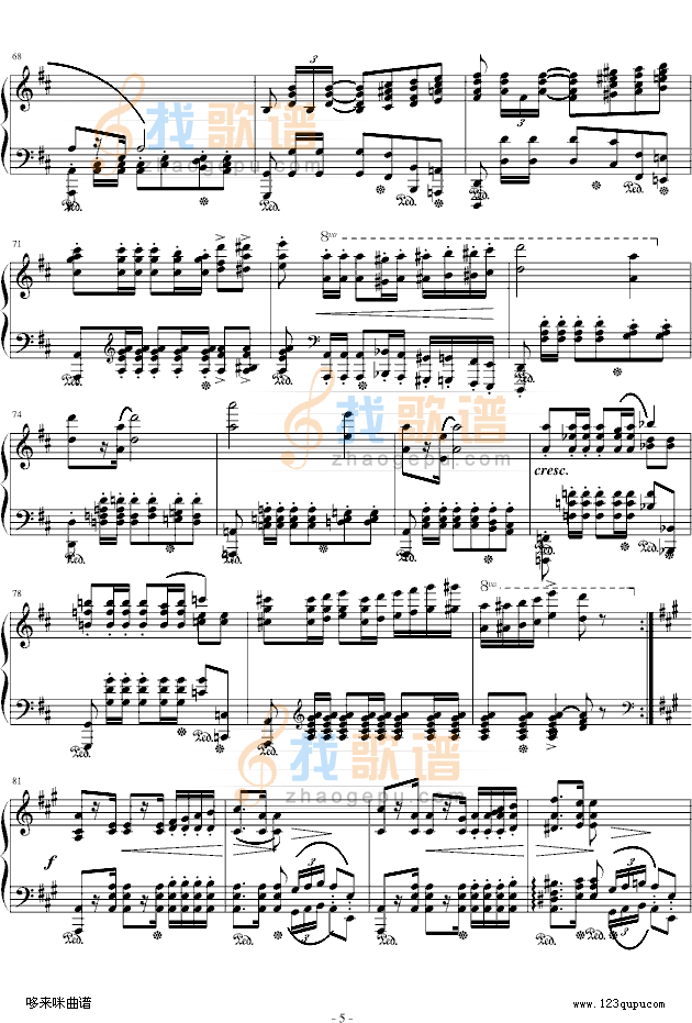 波兰军队舞曲-Op.40 No.1-肖邦钢琴谱