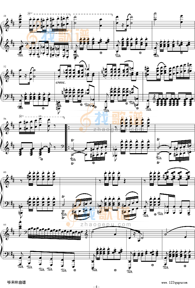 波兰军队舞曲-Op.40 No.1-肖邦钢琴谱