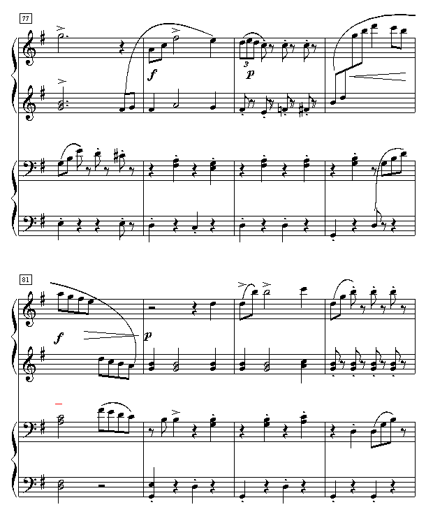 拉德斯基进行曲钢琴谱