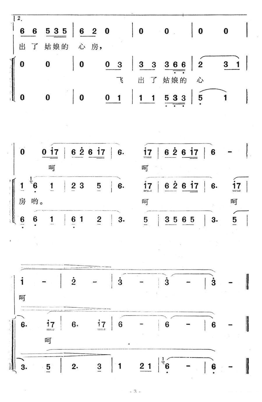 采茶歌简谱(杨非作曲)