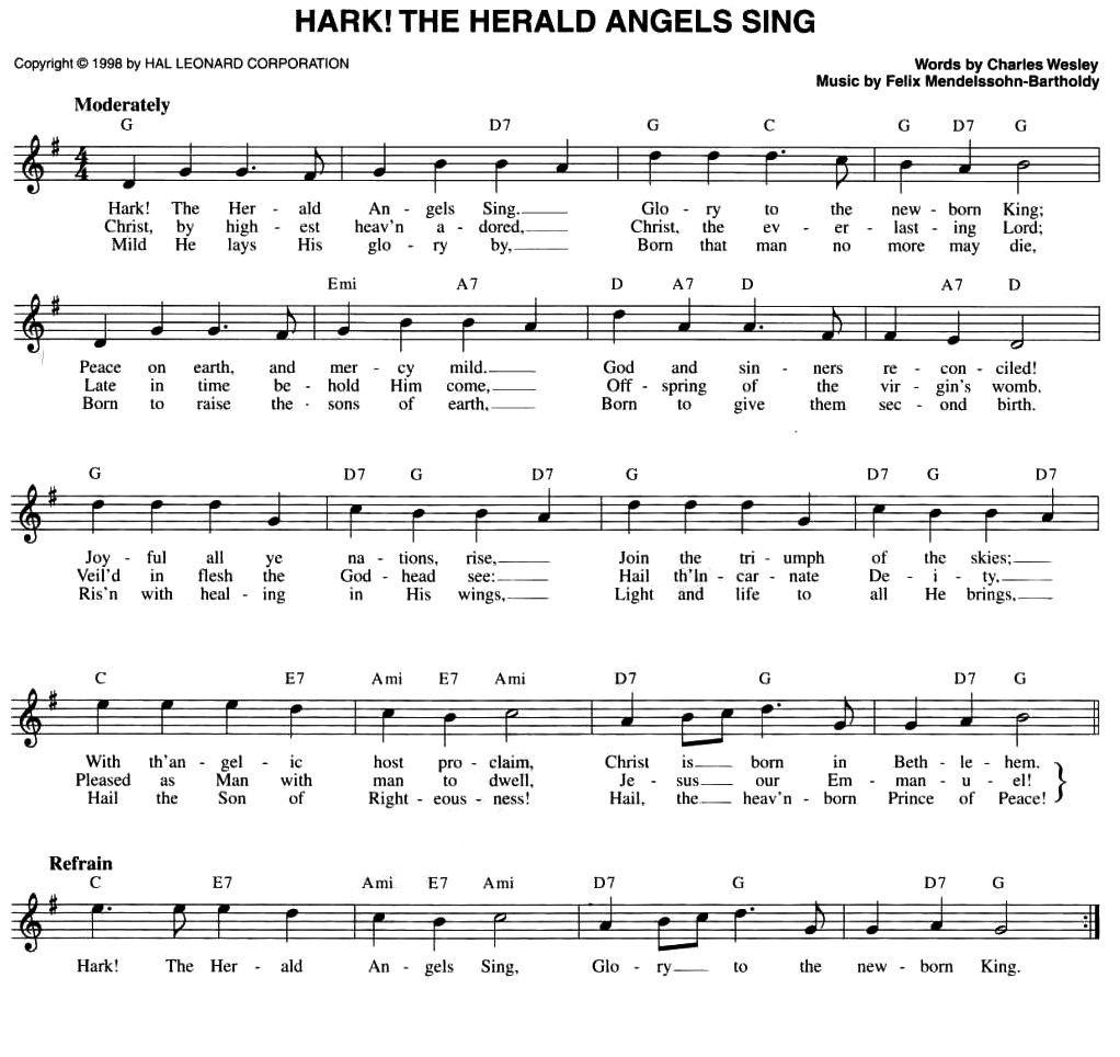 HARK！THE HERALD ANGELS SING简谱