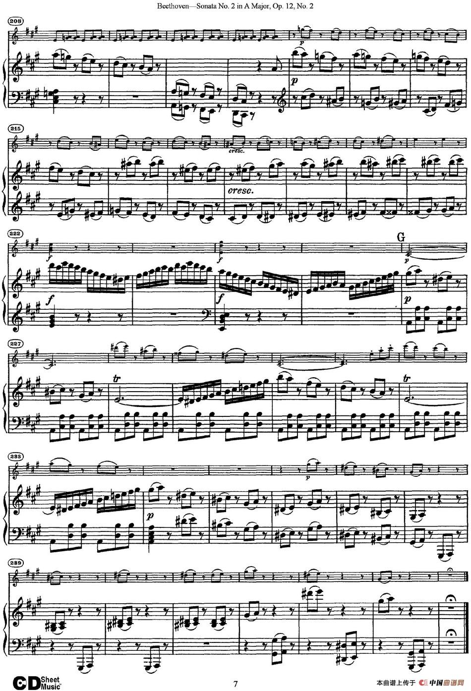 Violin Sonata No.2 in A Major Op.12 No.2（小提琴+钢琴伴奏