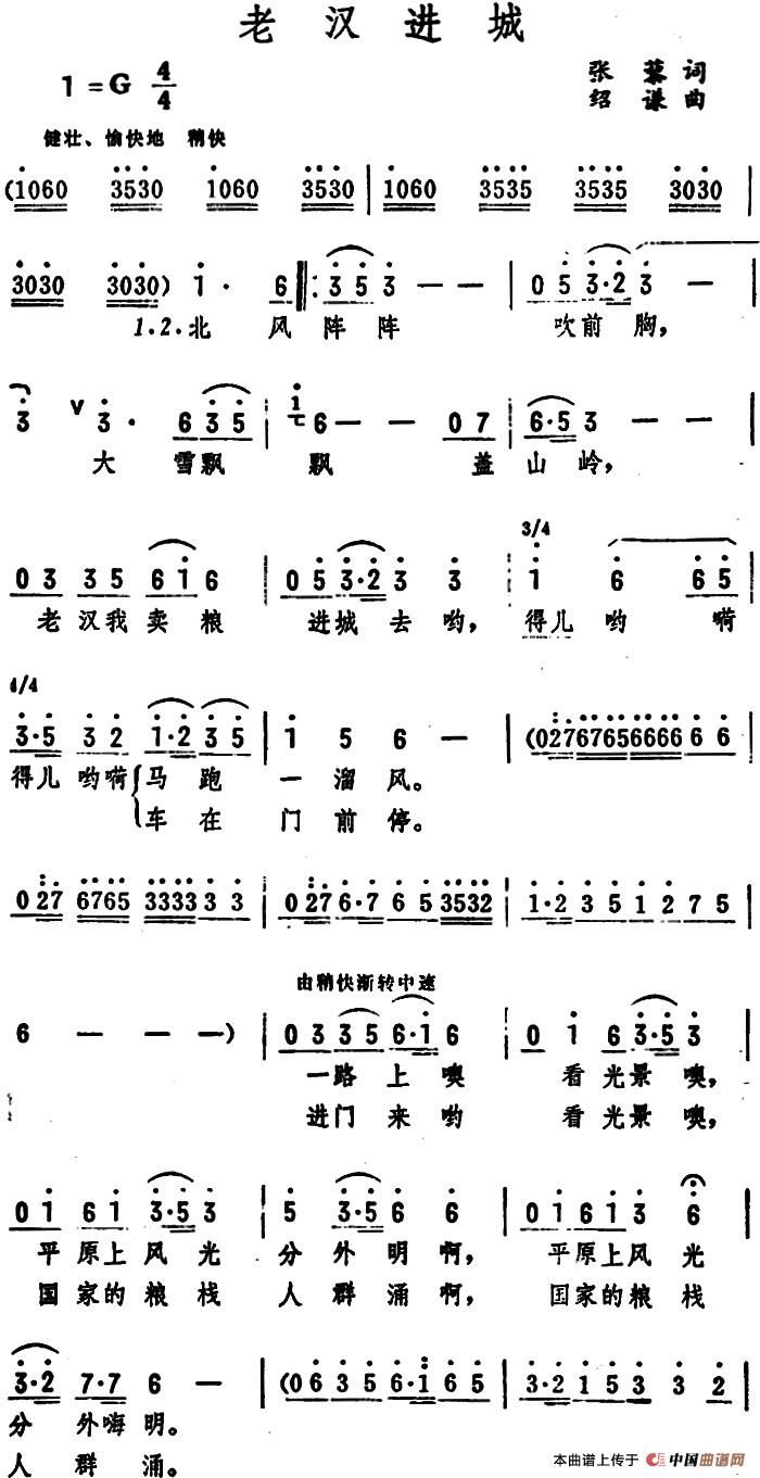 老汉进城