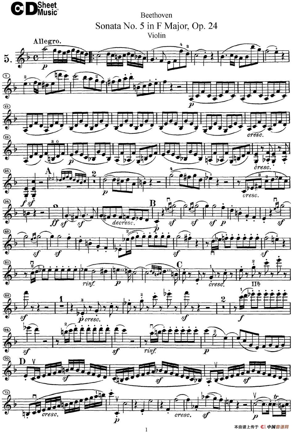 Violin Sonata No.5 in F Major Op.24_3