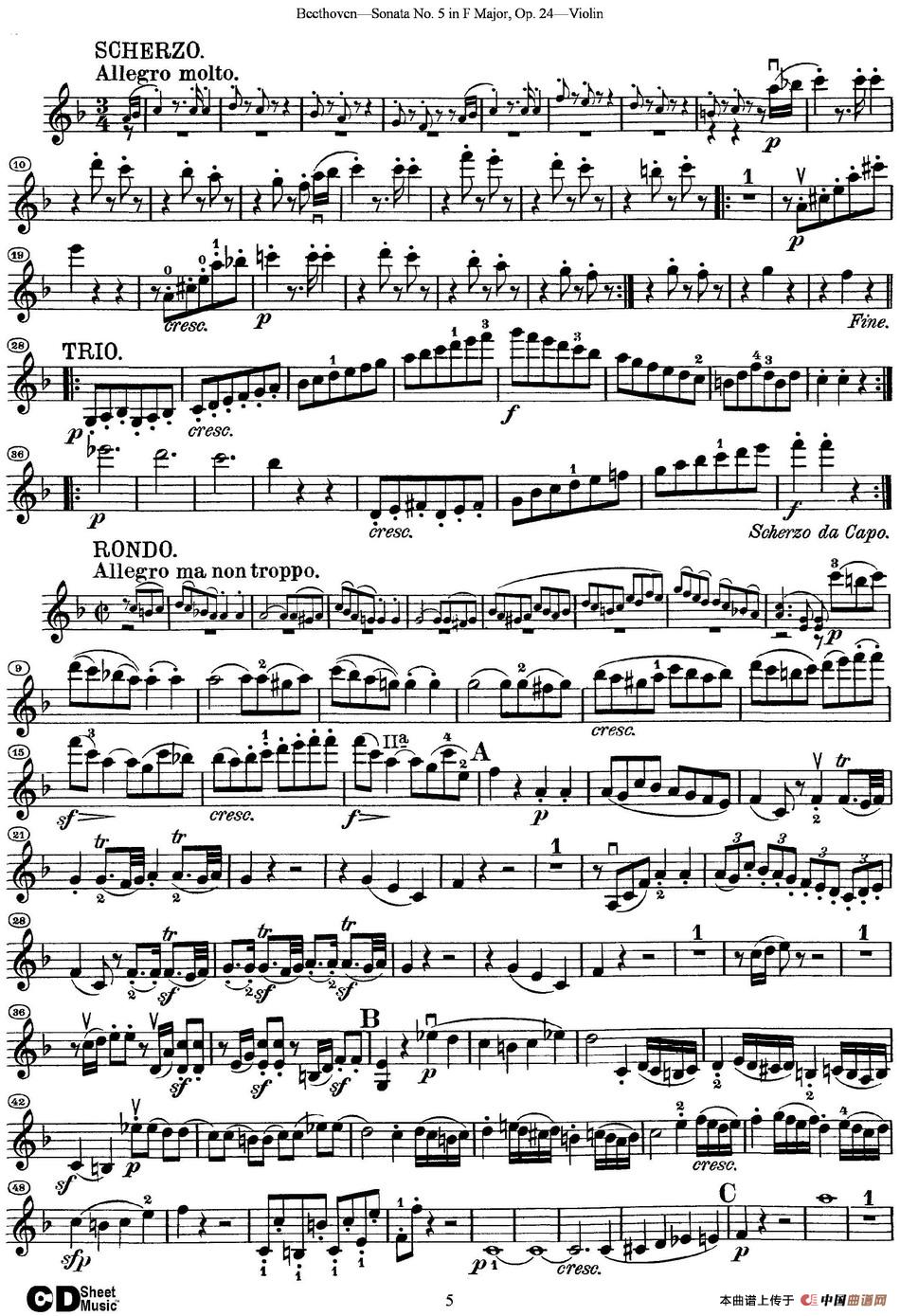 Violin Sonata No.5 in F Major Op.24_3