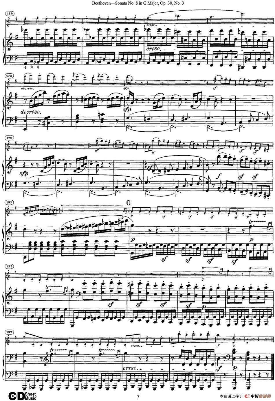 Violin Sonata No.8 in G Major Op.30 No.3（小提琴+钢琴伴奏