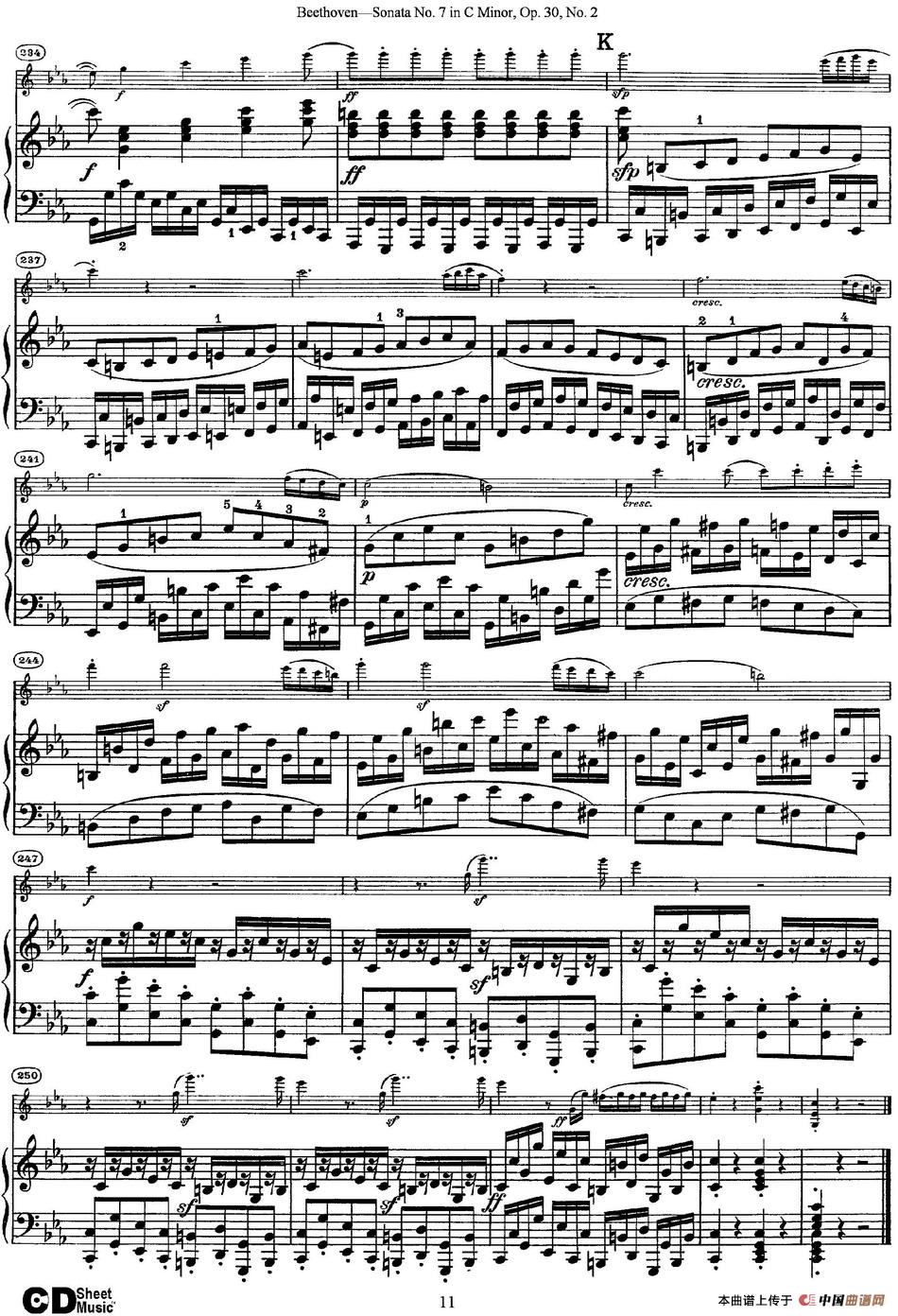 Violin Sonata No.7 in C Minor Op.30 No.2（小提琴+钢琴伴奏