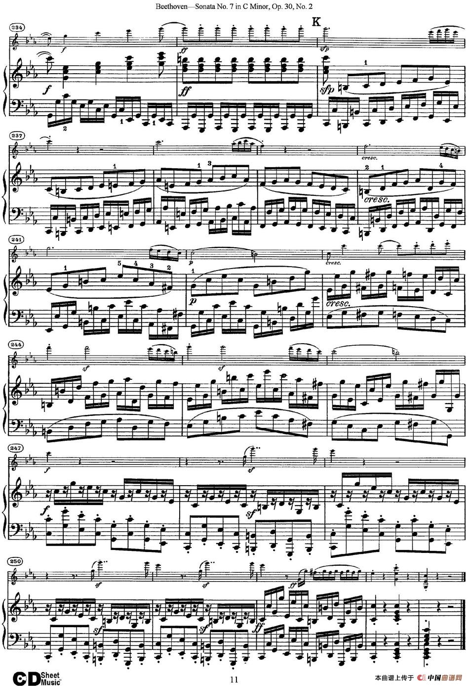 Violin Sonata No.7 in C Minor Op.30 No.2（小提琴+钢琴伴奏