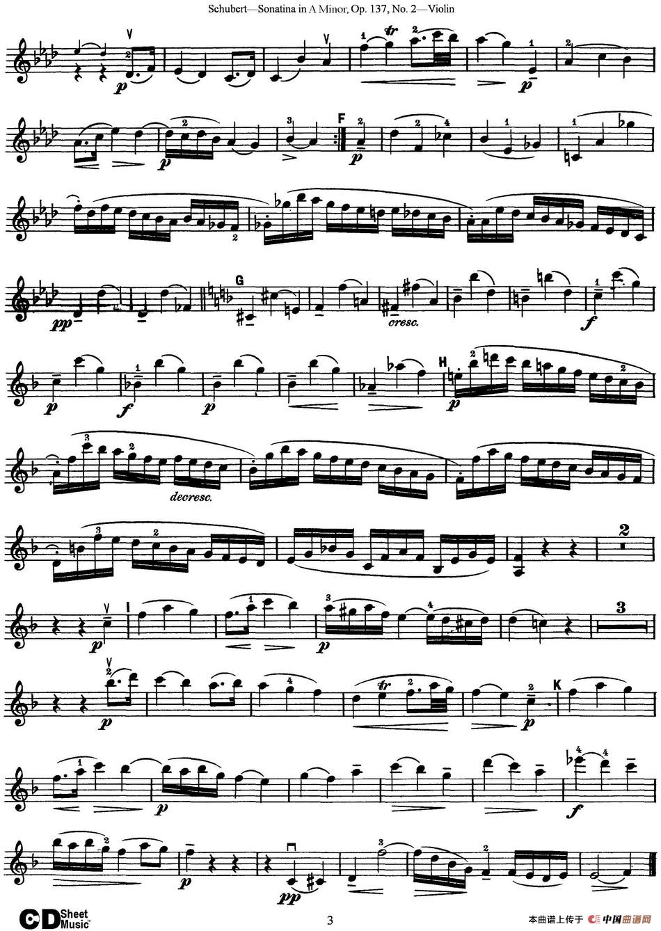 Violin Sonatina in A minor Op.137 No.2