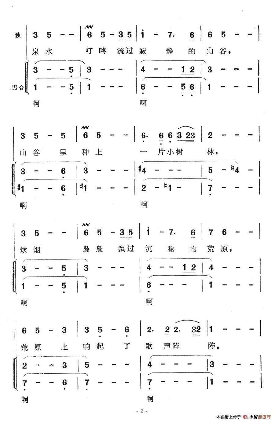 父亲（《开发大西南》插曲）合唱谱