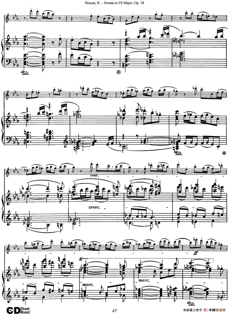 Violin Sonata in Eb Major Op.18（小提琴+钢琴伴奏）