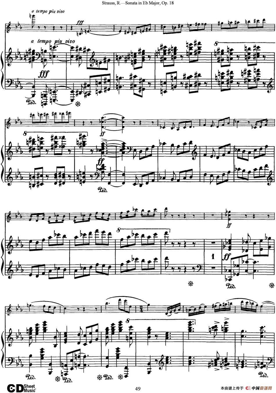 Violin Sonata in Eb Major Op.18（小提琴+钢琴伴奏）