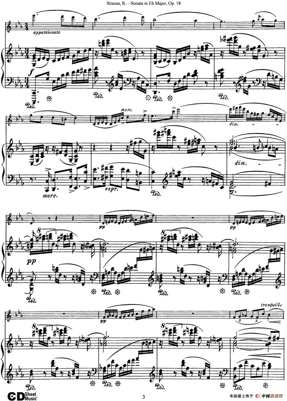 Violin Sonata in Eb Major Op.18（小提琴+钢琴伴奏）