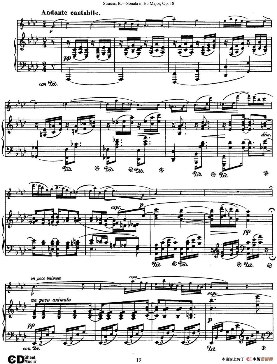 Violin Sonata in Eb Major Op.18（小提琴+钢琴伴奏）