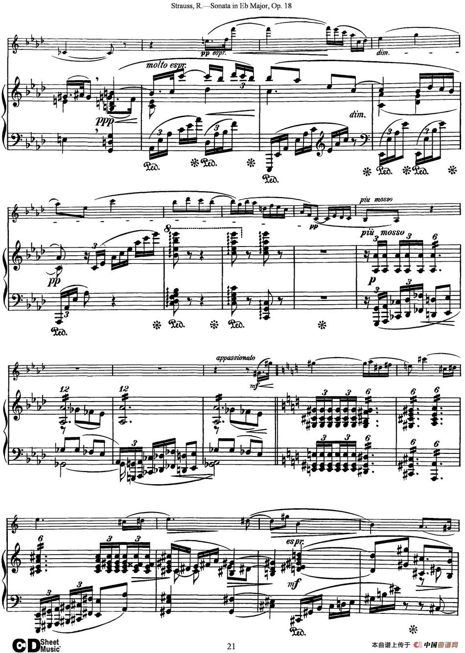 Violin Sonata in Eb Major Op.18（小提琴+钢琴伴奏）