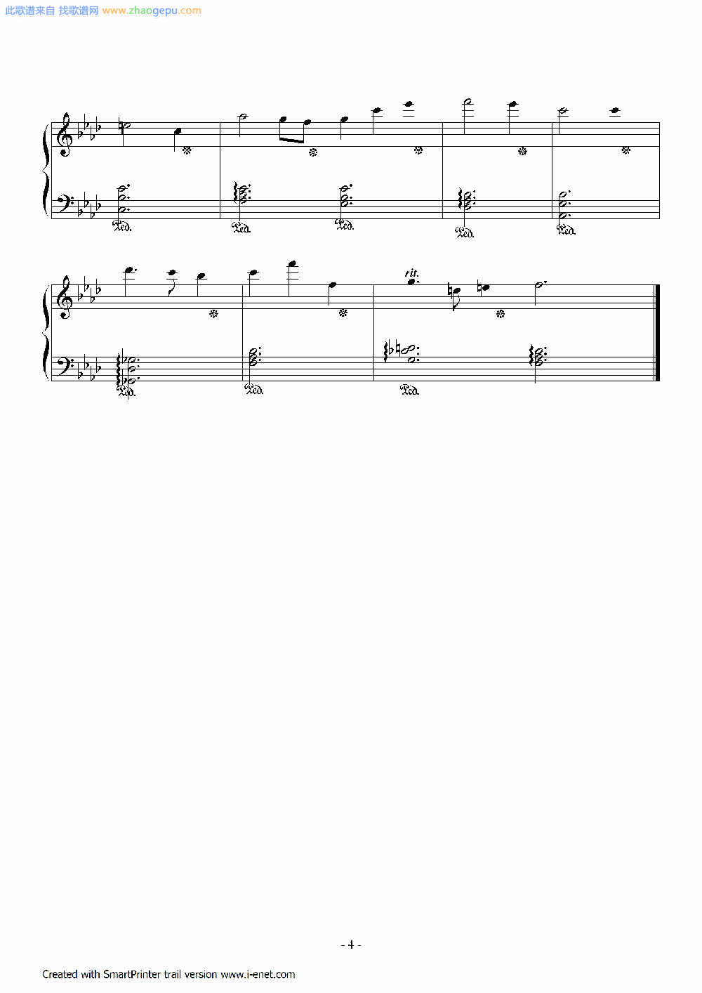 霞光 精灵世纪片尾曲钢琴谱