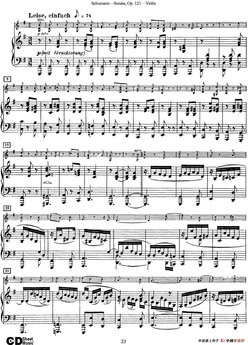 Violin Sonata Op.121（小提琴+钢琴伴奏）