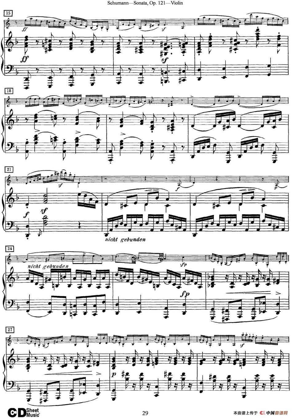 Violin Sonata Op.121（小提琴+钢琴伴奏）