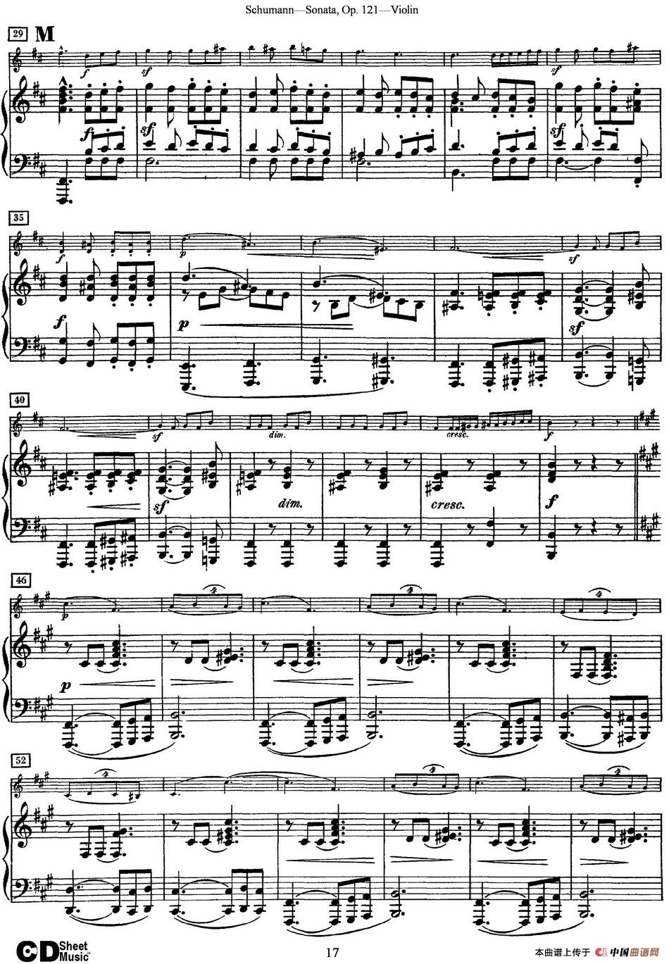 Violin Sonata Op.121（小提琴+钢琴伴奏）