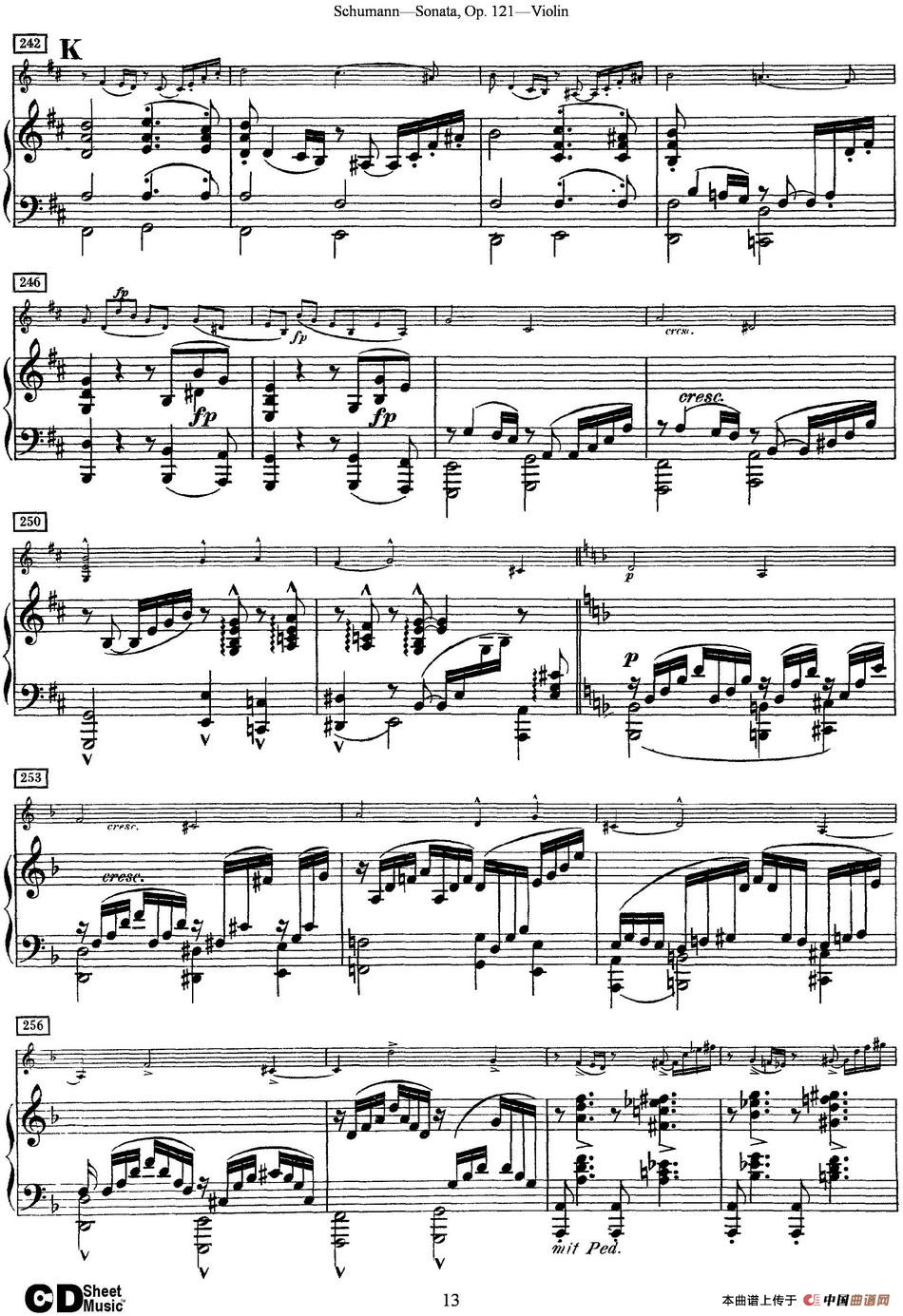 Violin Sonata Op.121（小提琴+钢琴伴奏）