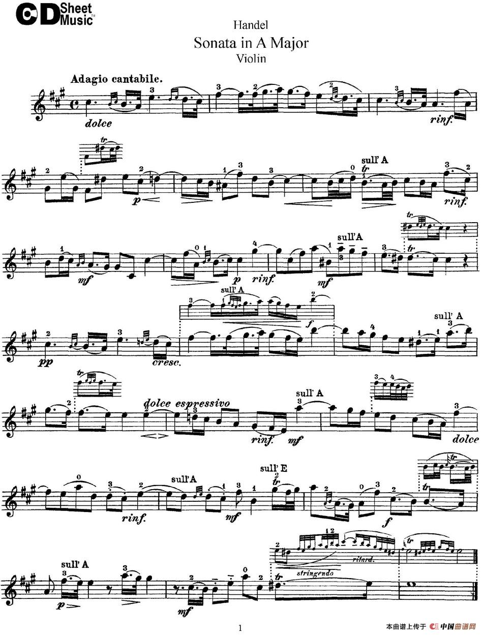 Violin Sonata No.1 in A major