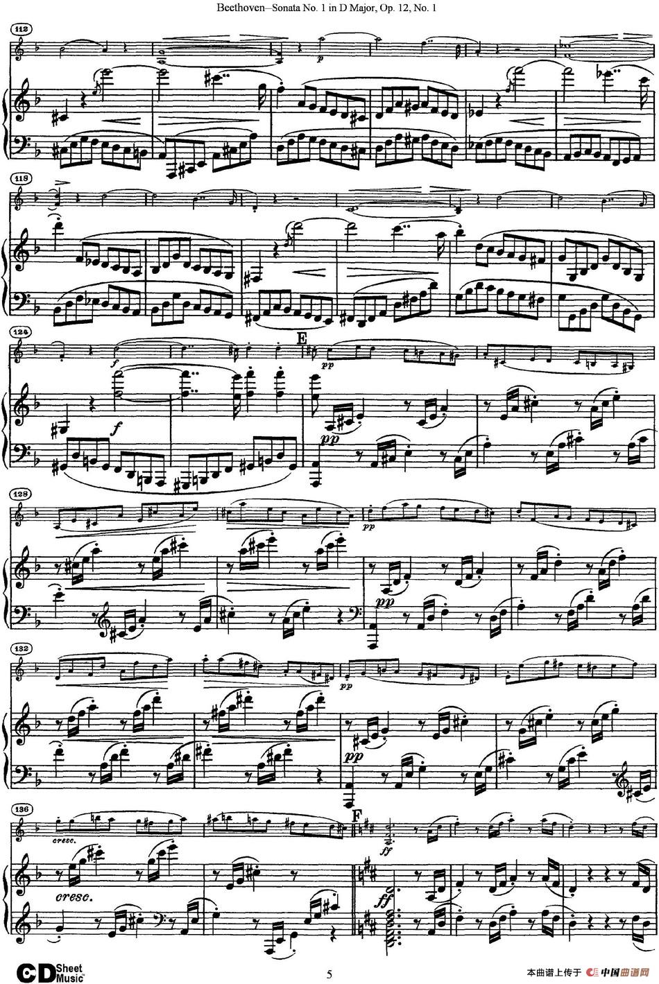 Violin Sonata No.1 in D Major Op.12 No.1（小提琴+钢琴伴奏