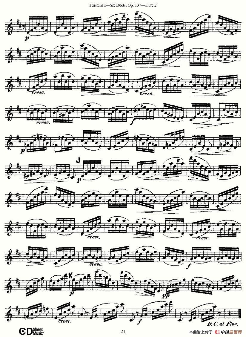 Six Duets, Op.137 之四（二重奏 六首作品 137号）