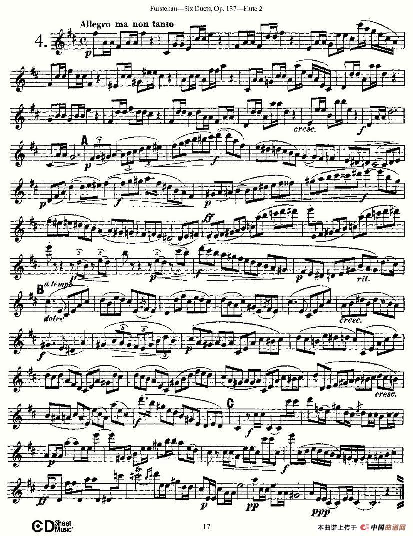 Six Duets, Op.137 之四（二重奏 六首作品 137号）