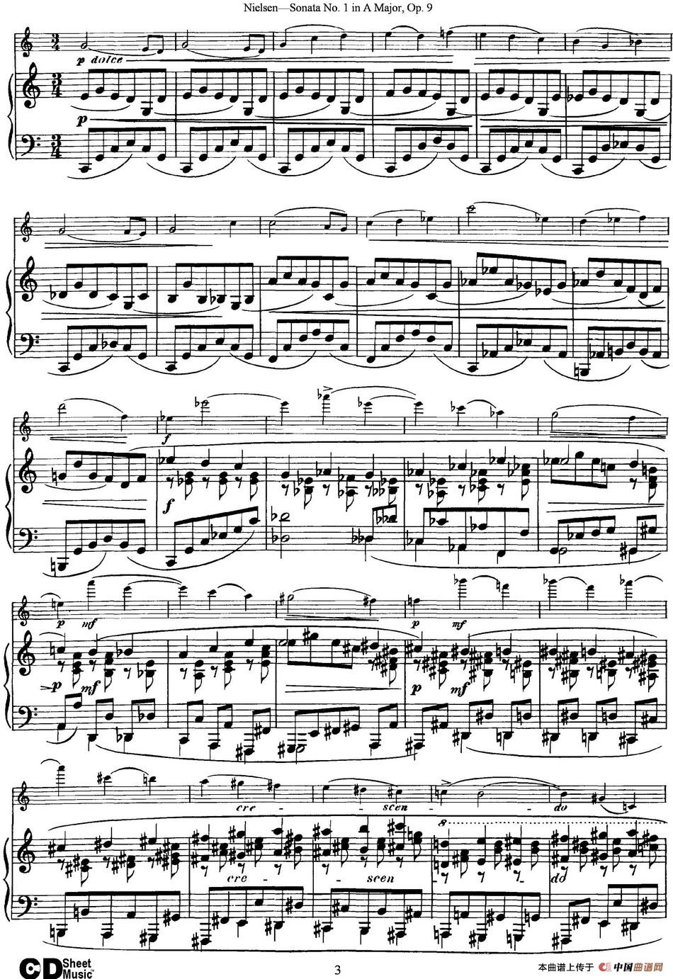 Violin Sonata No.1 in A Major Op.9（小提琴+钢琴伴奏）