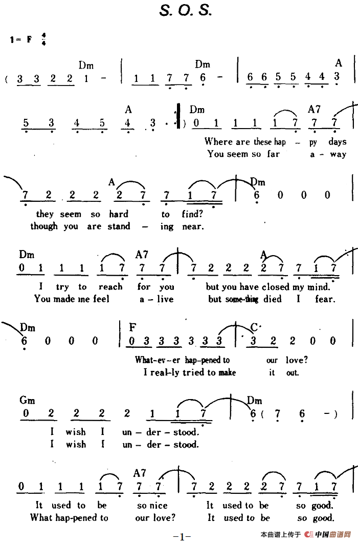 [美]S.O.S（带和弦）