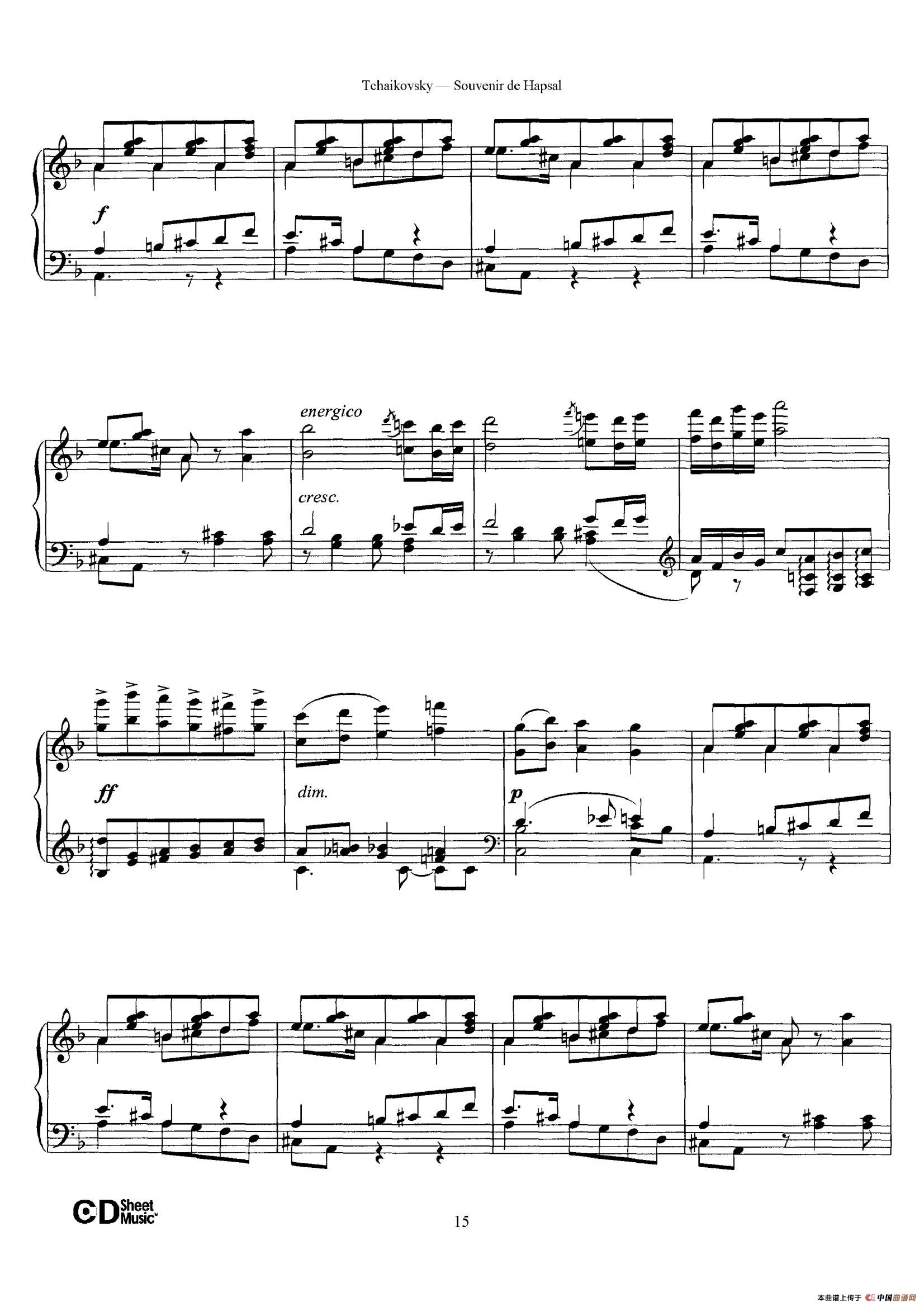 Souvenir de Hapsal Op.2（哈普萨的回忆·3）