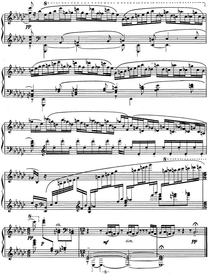 拉赫玛尼诺夫 音画练习曲5或6 Etudes tableaux Op.33 No.5