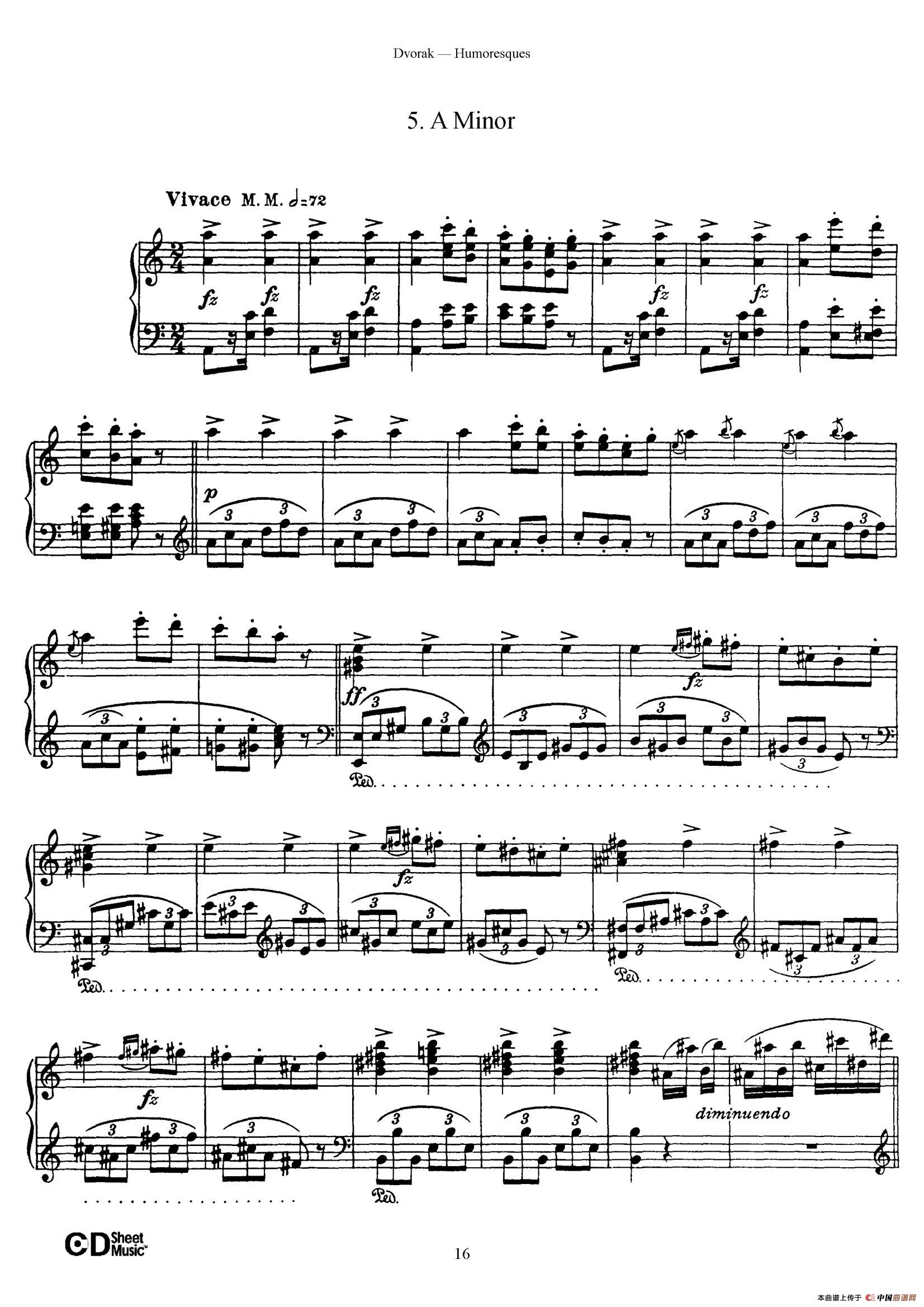 8 Humoresques Op.101（8首幽默曲·5）