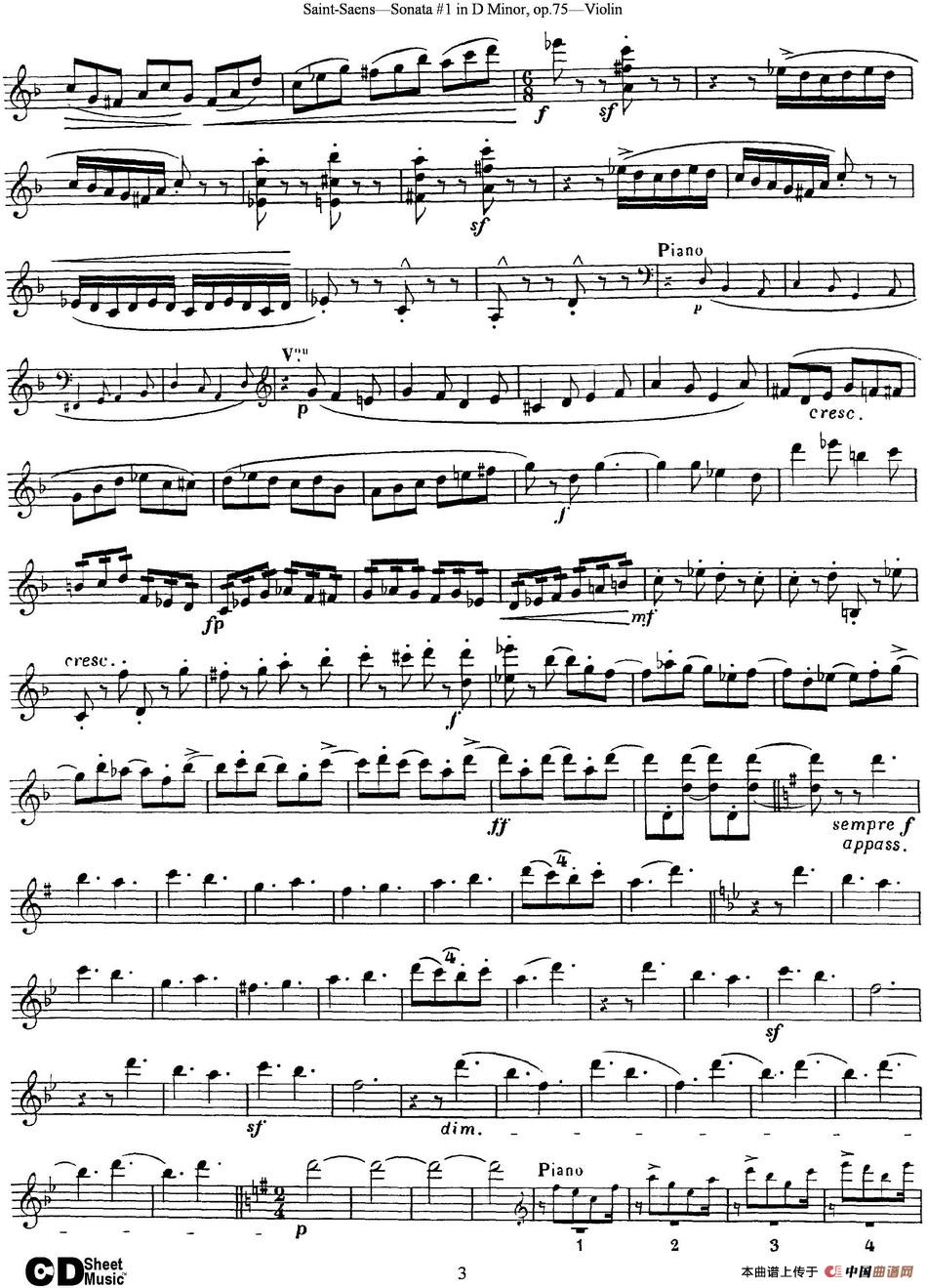 Violin Sonata No.1 in D Minor Op.75