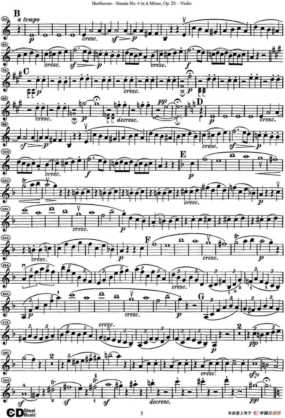 Violin Sonata No.4 in A Minor Op.23