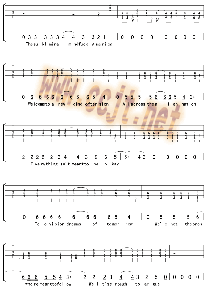 American Idiot吉他谱