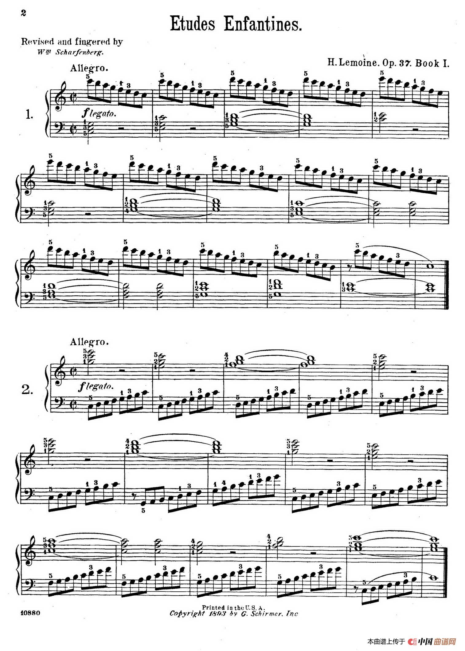 Etudes Enfantines Op.37（儿童钢琴练习曲 第1——6首）