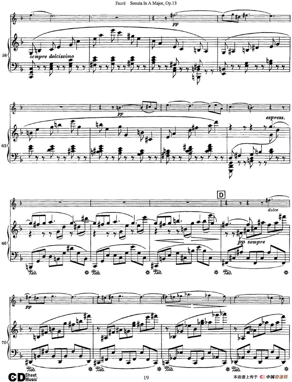 Violin Sonata No.1 Op.13（小提琴+钢琴伴奏）