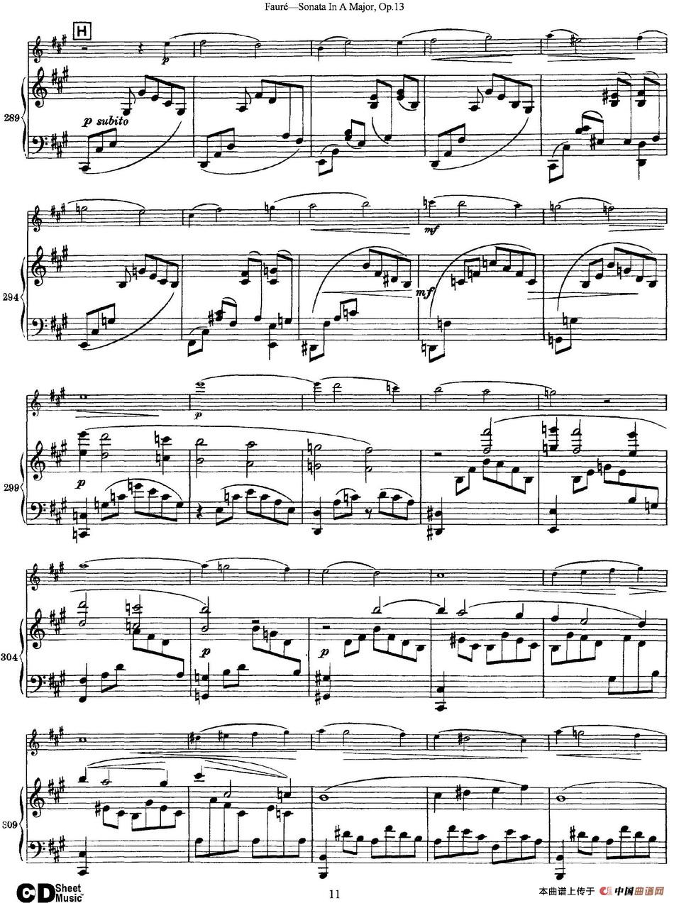 Violin Sonata No.1 Op.13（小提琴+钢琴伴奏）